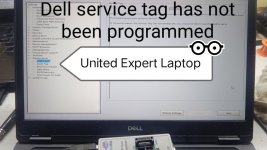 lỗi alert service tag not programmed trên Dell